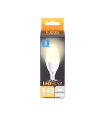 LAMPADINA LED A5 C37 4W ATTACCO E14 COLOR BOX 340 LUMEN 3000K LUCE CALDA ANGOLO 280 D37H100mm EQUIVALE 31W INCANDESCENZA LAMPADINA LED A5 C37 4W ATTACCO E14 COLOR BOX 340 LUMEN 3000K LUCE CALDA ANGOLO 280 D37H100mm EQUIVALE 31W INCANDESCENZA