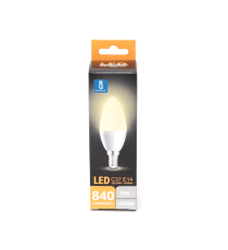 LAMPADINA LED A5 C37 9W ATTACCO E14 COLOR BOX 840 LUMEN 3000K LUCE CALDA ANGOLO 280 D37H112mm EQUIVALE 62W INCANDESCENZA LAMPADINA LED A5 C37 9W ATTACCO E14 COLOR BOX 840 LUMEN 3000K LUCE CALDA ANGOLO 280 D37H112mm EQUIVALE 62W INCANDESCENZA