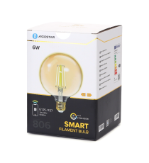 LAMPADINA SMART LED A FILAMENTO AMBRATA G125 6W E27 WIFI CCT 2700K-6500K 806 LUMEN D125H163mm COMPATIBILE ALEXA GOOGLE ASSISTANT LAMPADINA SMART LED A FILAMENTO AMBRATA G125 6W E27 WIFI CCT 2700K-6500K 806 LUMEN D125H163mm COMPATIBILE ALEXA GOOGLE ASSISTANT