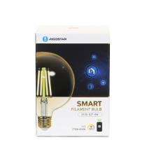 LAMPADINA SMART LED A FILAMENTO AMBRATA G125 6W E27 WIFI CCT 2700K-6500K 806 LUMEN D125H163mm COMPATIBILE ALEXA GOOGLE ASSISTANT LAMPADINA SMART LED A FILAMENTO AMBRATA G125 6W E27 WIFI CCT 2700K-6500K 806 LUMEN D125H163mm COMPATIBILE ALEXA GOOGLE ASSISTANT