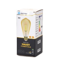LAMPADINA SMART LED A FILAMENTO AMBRATA ST64 6W E27 WIFI CCT 2700K-6500K 806 LUMEN D64H138mm COMPATIBILE ALEXA GOOGLE ASSISTANT LAMPADINA SMART LED A FILAMENTO AMBRATA ST64 6W E27 WIFI CCT 2700K-6500K 806 LUMEN D64H138mm COMPATIBILE ALEXA GOOGLE ASSISTANT