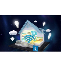 LAMPADINA SMART LED GU10 7W C37 WIFI RGB+CCT 3000K-6500K 450 LUMEN D50*H72mm COMPATIBILE CON ALEXA E GOOGLE ASSISTANT FARETTO