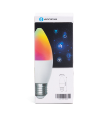 LAMPADINA SMART LED C37 E27 6.5W WIFI RGB+CCT 2700K-6500K 555 LUMEN D37H107mm COMPATIBILE CON ALEXA E GOOGLE ASSISTANT LAMPADINA SMART LED C37 E27 6.5W WIFI RGB+CCT 2700K-6500K 555 LUMEN D37H107mm COMPATIBILE CON ALEXA E GOOGLE ASSISTANT