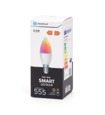 LAMPADINA SMART LED C37 E14 6.5W WIFI RGB+CCT 2700K-6500K 555 LUMEN D37H107mm COMPATIBILE CON ALEXA E GOOGLE ASSISTANT LAMPADINA SMART LED C37 E14 6.5W WIFI RGB+CCT 2700K-6500K 555 LUMEN D37H107mm COMPATIBILE CON ALEXA E GOOGLE ASSISTANT