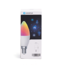 LAMPADINA SMART LED C37 E14 6.5W WIFI RGB+CCT 2700K-6500K 555 LUMEN D37H107mm COMPATIBILE CON ALEXA E GOOGLE ASSISTANT LAMPADINA SMART LED C37 E14 6.5W WIFI RGB+CCT 2700K-6500K 555 LUMEN D37H107mm COMPATIBILE CON ALEXA E GOOGLE ASSISTANT