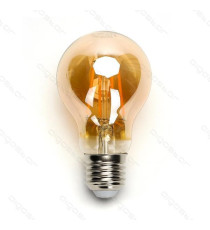 LAMPADINA LED FILAMENTO A60 8W AMBRATA ATTACCO E27 COLOR BOX 750 LUMEN 2200K LUCE CALDA D60H105mm EQUIVALE A 57W INCADESCENZA