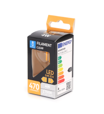 LAMPADINA LED FILAMENTO G45 4W ATTACCO E14 COLOR BOX 470 LUMEN 2700K LUCE CALDA D45H78mm EQUIVALE A 40W INCADESCENZA LAMPADINA LED FILAMENTO G45 4W ATTACCO E14 COLOR BOX 470 LUMEN 2700K LUCE CALDA D45H78mm EQUIVALE A 40W INCADESCENZA
