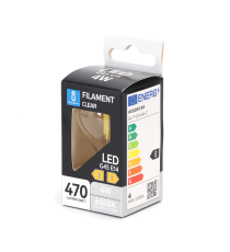 LAMPADINA LED FILAMENTO G45 4W ATTACCO E14 COLOR BOX 470 LUMEN 6500K LUCE FREDDA D45H78mm EQUIVALE A 40W INCADESCENZA LAMPADINA LED FILAMENTO G45 4W ATTACCO E14 COLOR BOX 470 LUMEN 6500K LUCE FREDDA D45H78mm EQUIVALE A 40W INCADESCENZA