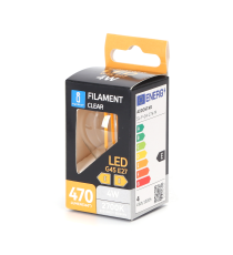 LAMPADINA LED FILAMENTO G45 4W ATTACCO E27 COLOR BOX 470 LUMEN 2700K LUCE CALDA D45H73mm EQUIVALE A 40W INCADESCENZA LAMPADINA LED FILAMENTO G45 4W ATTACCO E27 COLOR BOX 470 LUMEN 2700K LUCE CALDA D45H73mm EQUIVALE A 40W INCADESCENZA
