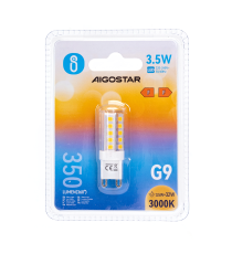 LAMPADINA LED G9 3,5W 350 LUMEN 3000K LUCE CALDA L49W16H16mm ANGOLO 360 GRADI EQUIVALE A 32W INCADESCENZA - AIGOSTAR LAMPADINA LED G9 3,5W 350 LUMEN 3000K LUCE CALDA L49W16H16mm ANGOLO 360 GRADI EQUIVALE A 32W INCADESCENZA - AIGOSTAR