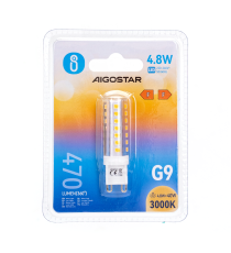 LAMPADINA LED G9 4.8W 470 LUMEN 3000K LUCE CALDA L60W16H16mm ANGOLO 360 GRADI EQUIVALE A 40W INCADESCENZA - AIGOSTAR LAMPADINA LED G9 4.8W 470 LUMEN 3000K LUCE CALDA L60W16H16mm ANGOLO 360 GRADI EQUIVALE A 40W INCADESCENZA - AIGOSTAR