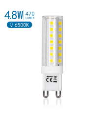 LAMPADINA LED G9 4.8W 470 LUMEN 6500K LUCE FREDDA L60W16H16mm ANGOLO 360 GRADI EQUIVALE A 40W INCADESCENZA - AIGOSTAR LAMPADINA LED G9 4.8W 470 LUMEN 6500K LUCE FREDDA L60W16H16mm ANGOLO 360 GRADI EQUIVALE A 40W INCADESCENZA - AIGOSTAR