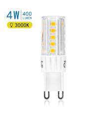 LAMPADINA LED G9 4W 400 LUMEN 3000K LUCE CALDA L55W17H17mm ANGOLO 360 GRADI EQUIVALE A 35W INCADESCENZA - AIGOSTAR LAMPADINA LED G9 4W 400 LUMEN 3000K LUCE CALDA L55W17H17mm ANGOLO 360 GRADI EQUIVALE A 35W INCADESCENZA - AIGOSTAR