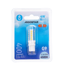 LAMPADINA LED G9 4W 400 LUMEN 6500K LUCE FREDDA L55W17H17mm ANGOLO 360 GRADI EQUIVALE A 35W INCADESCENZA - AIGOSTAR