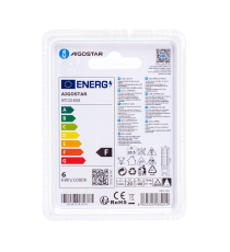 LAMPADINA LED G9 5.5W 550 LUMEN 6500K LUCE FREDDA L65.5W17H17mm ANGOLO 360 GRADI EQUIVALE A 45W INCADESCENZA - AIGOSTAR