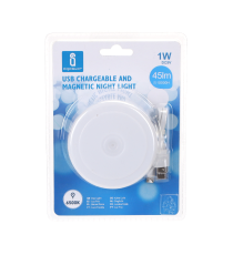LUCE NOTTURNA LED A CALAMITA 1W 45 LUMEN CON RICARICA USB 6500K LUCE FREDDA MAGNETICA - MODIFICA INTENSITA' TOUCH!! LUCE NOTTURNA LED A CALAMITA 1W 45 LUMEN CON RICARICA USB 6500K LUCE FREDDA MAGNETICA - MODIFICA INTENSITA' TOUCH!!