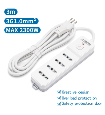 MULTIPRESA CIABATTA ELETTRICA 4 POSTI CON INTERRUTTORE GENERALE CAVO DA 3 METRI SPINA:10A 250V 2P+E PRESA:4-WAY P17/P11 MULTIPRESA CIABATTA ELETTRICA 4 POSTI CON INTERRUTTORE GENERALE CAVO DA 3 METRI SPINA:10A 250V 2P+E PRESA:4-WAY P17/P11