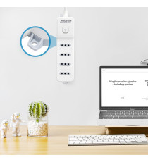 MULTIPRESA CIABATTA ELETTRICA 4 POSTI CON INTERRUTTORE GENERALE CAVO DA 3 METRI SPINA:10A 250V 2P+E PRESA:10A 250V 4-WAY P11 MULTIPRESA CIABATTA ELETTRICA 4 POSTI CON INTERRUTTORE GENERALE CAVO DA 3 METRI SPINA:10A 250V 2P+E PRESA:10A 250V 4-WAY P11