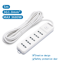 MULTIPRESA CIABATTA ELETTRICA 5 POSTI CON INTERRUTTORE GENERALE CAVO DA 5 METRI SPINA:16A 250V 2P+E PRESA:16A 250V 5-WAY P17-P11 MULTIPRESA CIABATTA ELETTRICA 5 POSTI CON INTERRUTTORE GENERALE CAVO DA 5 METRI SPINA:16A 250V 2P+E PRESA:16A 250V 5-WAY P17-P11