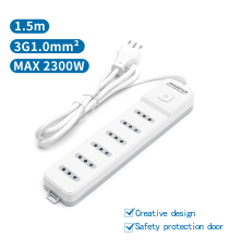 MULTIPRESA CIABATTA ELETTRICA 6 POSTI CON INTERRUTTORE GENERALE CAVO DA 1,5 METRI SPINA:10A 250V 2P+E PRESA:10A 250V 6-WAY P11 MULTIPRESA CIABATTA ELETTRICA 6 POSTI CON INTERRUTTORE GENERALE CAVO DA 1,5 METRI SPINA:10A 250V 2P+E PRESA:10A 250V 6-WAY P11