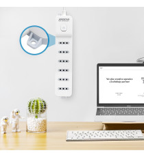 MULTIPRESA CIABATTA ELETTRICA 6 POSTI CON INTERRUTTORE GENERALE CAVO DA 5 METRI SPINA:10A 250V 2P+E PRESA:6-WAY P17/P11 MULTIPRESA CIABATTA ELETTRICA 6 POSTI CON INTERRUTTORE GENERALE CAVO DA 5 METRI SPINA:10A 250V 2P+E PRESA:6-WAY P17/P11