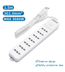 MULTIPRESA CIABATTA ELETTRICA 7 POSTI CON INTERRUTTORE GENERALE CAVO 1,5 METRI SPINA:16A 250V 2P+E PRESA:16A 250V 7-WAY P17/P11 MULTIPRESA CIABATTA ELETTRICA 7 POSTI CON INTERRUTTORE GENERALE CAVO 1,5 METRI SPINA:16A 250V 2P+E PRESA:16A 250V 7-WAY P17/P11