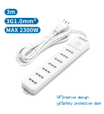 MULTIPRESA CIABATTA ELETTRICA 7 POSTI CON INTERRUTTORE GENERALE CAVO DA 3 METRI SPINA:10A 250V 2P+E PRESA:10A 250V 7-WAY P11 MULTIPRESA CIABATTA ELETTRICA 7 POSTI CON INTERRUTTORE GENERALE CAVO DA 3 METRI SPINA:10A 250V 2P+E PRESA:10A 250V 7-WAY P11