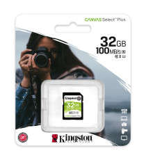 SCHEDA SDHC 32GB SDS2-32GB UHS-I KINGSTON CANVAS SELCET 100 MB/s in lettura, Classe di velocità UHS-I, U1, V10 SCHEDA SDHC 32GB SDS2-32GB UHS-I KINGSTON CANVAS SELCET 100 MB/s in lettura, Classe di velocità UHS-I, U1, V10