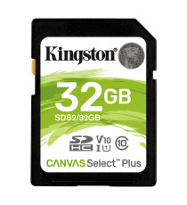 SCHEDA SDHC 32GB SDS2-32GB UHS-I KINGSTON CANVAS SELCET 100 MB/s in lettura, Classe di velocità UHS-I, U1, V10 SCHEDA SDHC 32GB SDS2-32GB UHS-I KINGSTON CANVAS SELCET 100 MB/s in lettura, Classe di velocità UHS-I, U1, V10