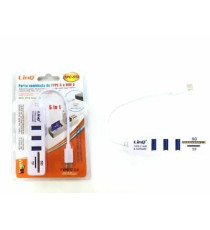 HUB LINQ TPC-512 A 3 PORTE USB 2.0 - HUB CON CAVO TYPE-C - SLOT LETTORE MICRO SD - SD - BIANCO O NERO - DA TYPE-C A 3 USB HUB LINQ TPC-512 A 3 PORTE USB 2.0 - HUB CON CAVO TYPE-C - SLOT LETTORE MICRO SD - SD - BIANCO O NERO - DA TYPE-C A 3 USB