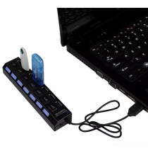 HUB TRUSTECH AC16590 A 7 PORTE USB 2.0 - CON 7 INTERRUTTORI SINGOLI E LUCE DI ACCENSIONE - CAVO 1MT HUB TRUSTECH AC16590 A 7 PORTE USB 2.0 - CON 7 INTERRUTTORI SINGOLI E LUCE DI ACCENSIONE - CAVO 1MT