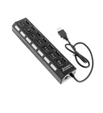 HUB TRUSTECH AC16590 A 7 PORTE USB 2.0 - CON 7 INTERRUTTORI SINGOLI E LUCE DI ACCENSIONE - CAVO 1MT HUB TRUSTECH AC16590 A 7 PORTE USB 2.0 - CON 7 INTERRUTTORI SINGOLI E LUCE DI ACCENSIONE - CAVO 1MT
