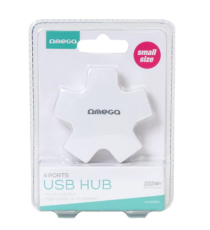 HUB OMEGA OUH24SW A 4 PORTE USB 2.0 - VELOCITA' DI TRASFERIMENTO FINO A 480MB/s BIANCO - OMEGA HUB OMEGA OUH24SW A 4 PORTE USB 2.0 - VELOCITA' DI TRASFERIMENTO FINO A 480MB/s BIANCO - OMEGA