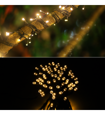 CATENA LUMINOSA LED CON PANNELLO SOLARE - LUCE CALDA 2700K - IP65 100 LED 12MT- ACCENSIONE AUTOMATICA NOTTURNA AIGOSTAR CATENA LUMINOSA LED CON PANNELLO SOLARE - LUCE CALDA 2700K - IP65 100 LED 12MT- ACCENSIONE AUTOMATICA NOTTURNA AIGOSTAR