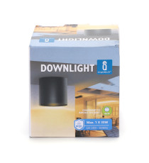 DOWNLIGHT IN METALLO NERO CON ATTACCO GU10 MAX 35W - RESISTENZA IK08 DA INTERNO - APPLIQUE - AIGOSTAR DOWNLIGHT IN METALLO NERO CON ATTACCO GU10 MAX 35W - RESISTENZA IK08 DA INTERNO - APPLIQUE - AIGOSTAR