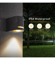 APPLIQUE NERO IN ALLUMINIO CON ATTACCO GU10 MAX 15W - PROTEZIONE IP54 DA INTERNO E DA ESTERNO MISURA L80.5W69H92mm WALL LIGHT APPLIQUE NERO IN ALLUMINIO CON ATTACCO GU10 MAX 15W - PROTEZIONE IP54 DA INTERNO E DA ESTERNO MISURA L80.5W69H92mm WALL LIGHT