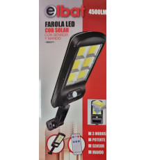 LAMPADA SOLARE LED DA PARETE ELBAT B0377 2.5W 4500 LUMEN 6500K LUCE FREDDA IP65 LAMPIONE APPLIQUE MURO SENSORE MOVIMENTO
