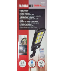 LAMPADA SOLARE LED DA PARETE ELBAT B0377 2.5W 4500 LUMEN 6500K LUCE FREDDA IP65 LAMPIONE APPLIQUE MURO SENSORE MOVIMENTO