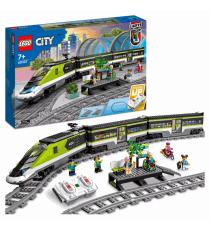 Lego City - Treno passeggeri espresso - LEGO 60337 Con locomotiva giocattolo telecomandata con luci e binari - ANNI 7+