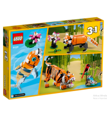 Lego Creator 3-in-1 - Tigre maestosa - Lego 31129 Si Trasforma in Tigre,Panda o Pesce Koi755pz Anni 9+ Lego Creator 3-in-1 - Tigre maestosa - Lego 31129 Si Trasforma in Tigre,Panda o Pesce Koi755pz Anni 9+