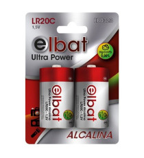 BATTERIE ELBAT EB0323 LR 20C TIPO D 2PZ MN1300 TORCIA ULTRA POWER ALCALINA 1,5V DURATA GARANTITA BATTERIE ELBAT EB0323 LR 20C TIPO D 2PZ MN1300 TORCIA ULTRA POWER ALCALINA 1,5V DURATA GARANTITA