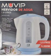 BOLLITORE ELETTRICO MUVIP MV0248 IN PLASTICA - 2200W - CAPACITA 1.8 LITRI - SPEGNIMENTO AUTOMATICO A BOLLITURA BOLLITORE ELETTRICO MUVIP MV0248 IN PLASTICA - 2200W - CAPACITA 1.8 LITRI - SPEGNIMENTO AUTOMATICO A BOLLITURA