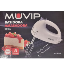SBATTITORE DA CUCINA MUVIP MV0265 - POTENTE 200W - 5 VELOCITA' - PULSANTE TURBO - FREE BPA - MIXER - IMPASTATRICE SBATTITORE DA CUCINA MUVIP MV0265 - POTENTE 200W - 5 VELOCITA' - PULSANTE TURBO - FREE BPA - MIXER - IMPASTATRICE
