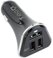 CARICATORE DA AUTO UNIVERSALE 3 PORTE USB - 26W NERO TQCC-2003 - CARICA RAPIDA 2,4A - ADATTATORE PER ACCENDISIGARI CARICATORE DA AUTO UNIVERSALE 3 PORTE USB - 26W NERO TQCC-2003 - CARICA RAPIDA 2,4A - ADATTATORE PER ACCENDISIGARI