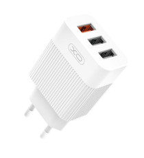 CARICATORE 3 PORTE USB XO L72WH DA MURO 1 USB  SUPPORTA RICARICA FAST QC3.0 18W 5V-3A - 2 USB 5V-2.1A CARICATORE DA MURO CARICATORE 3 PORTE USB XO L72WH DA MURO 1 USB  SUPPORTA RICARICA FAST QC3.0 18W 5V-3A - 2 USB 5V-2.1A CARICATORE DA MURO