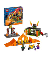 Lego City - Stunt Park - LEGO 60293 moto acrobatica giocattolo con funzione carica e vai  ANNI 5+