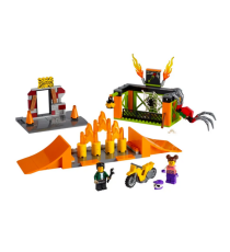 Lego City - Stunt Park - LEGO 60293 moto acrobatica giocattolo con funzione carica e vai  ANNI 5+