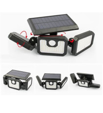 LAMPADA SOLARE LED TRIPLA DA PARETE ELBAT EB0375 800 LUMEN 6500K LUCE FREDDA IP65 MISURA 215x125x125mm APPLIQUE DA MURO