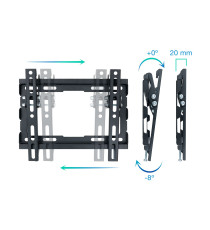 SUPPORTO STAFFA PORTA TV DA 23 A 43 POLLICI TOOQ LP1044T-B INCLINABILE - DA 23" A 43" - PORTATA 45KG - VESA DA 50X50 A 200X200 SUPPORTO STAFFA PORTA TV DA 23 A 43 POLLICI TOOQ LP1044T-B INCLINABILE - DA 23" A 43" - PORTATA 45KG - VESA DA 50X50 A 200X200