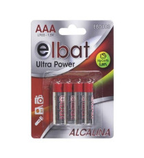 BATTERIE ELBAT EB0103 AAA 4PZ ULTRA POWER MN2400 LR03 ALCALINA 4PZ MINI STILO AAA  - DURATA GARANTITA BATTERIE ELBAT EB0103 AAA 4PZ ULTRA POWER MN2400 LR03 ALCALINA 4PZ MINI STILO AAA  - DURATA GARANTITA